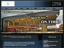 Tablet Screenshot of citadelbuilders.com